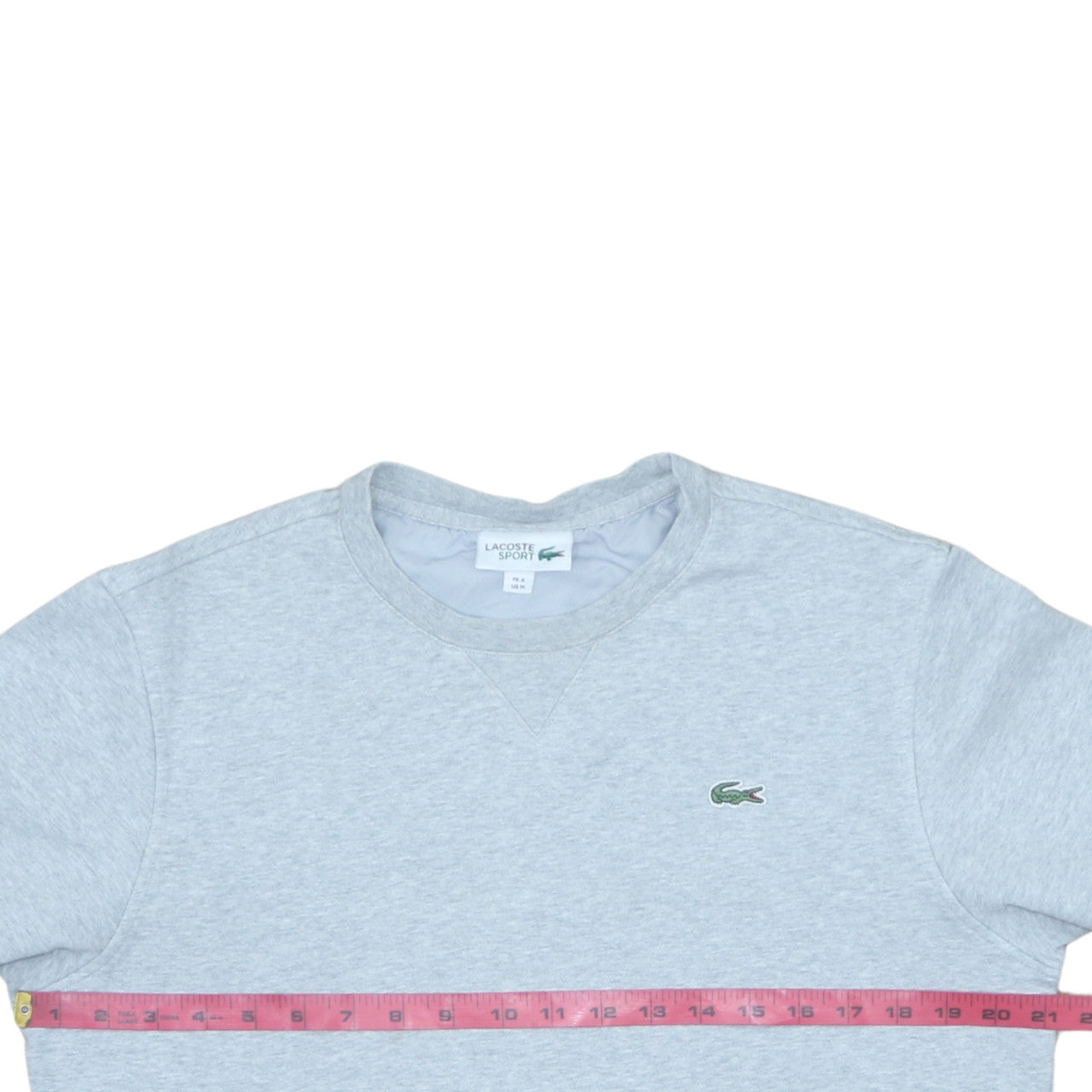 Lacoste Men's Grey Crew Neck Pullover Sweatshirt Size M