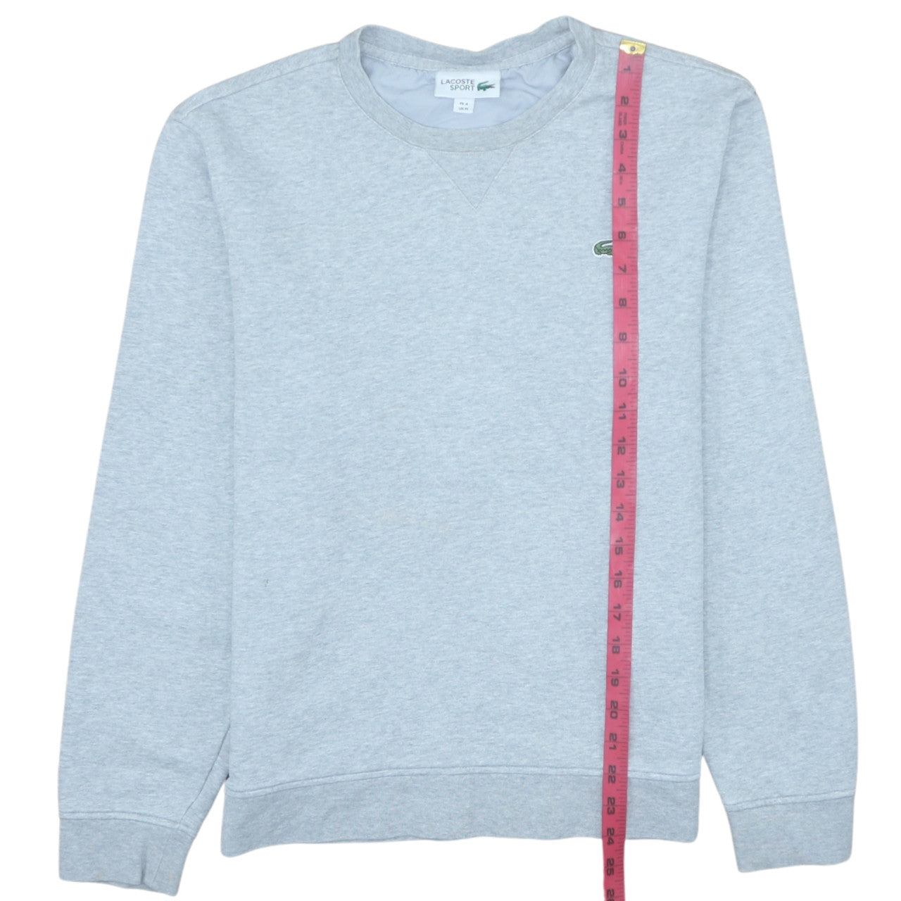 Lacoste Men's Grey Crew Neck Pullover Sweatshirt Size M