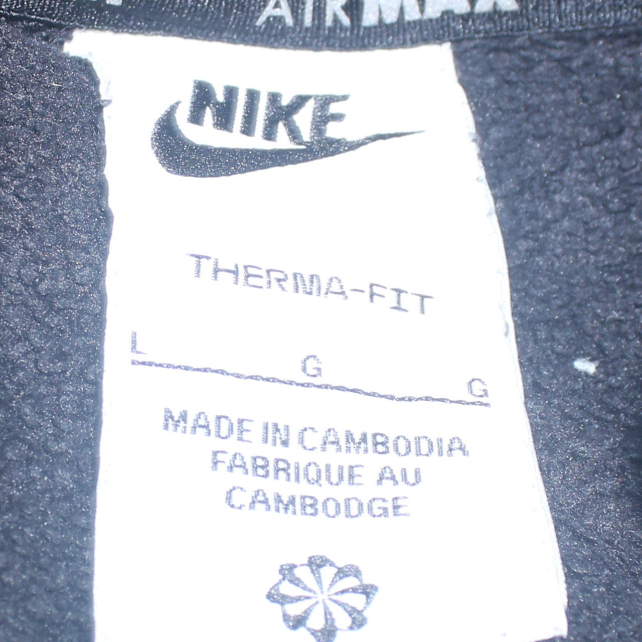 Nike Air Max Men's Black Pullover Therma-Fit Hoodie L