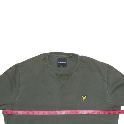 Lyle & Scott Men's Green Cotton Crew Neck Sweatshirt Size L