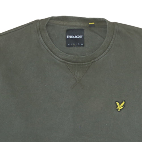 Lyle & Scott Men's Green Cotton Crew Neck Sweatshirt Size L