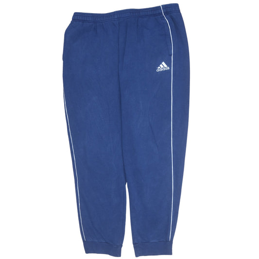 Adidas Mens Blue 2XL Sweatpants Elastic Waist Tapered Fleece