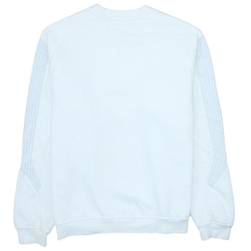 Nike Men White Crew Neck Pullover Sweatshirt Size M Sports Style