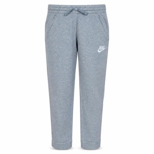 Nike Boys Grey Jogger Sweatpants L Size Elastic Waist Cotton Blend