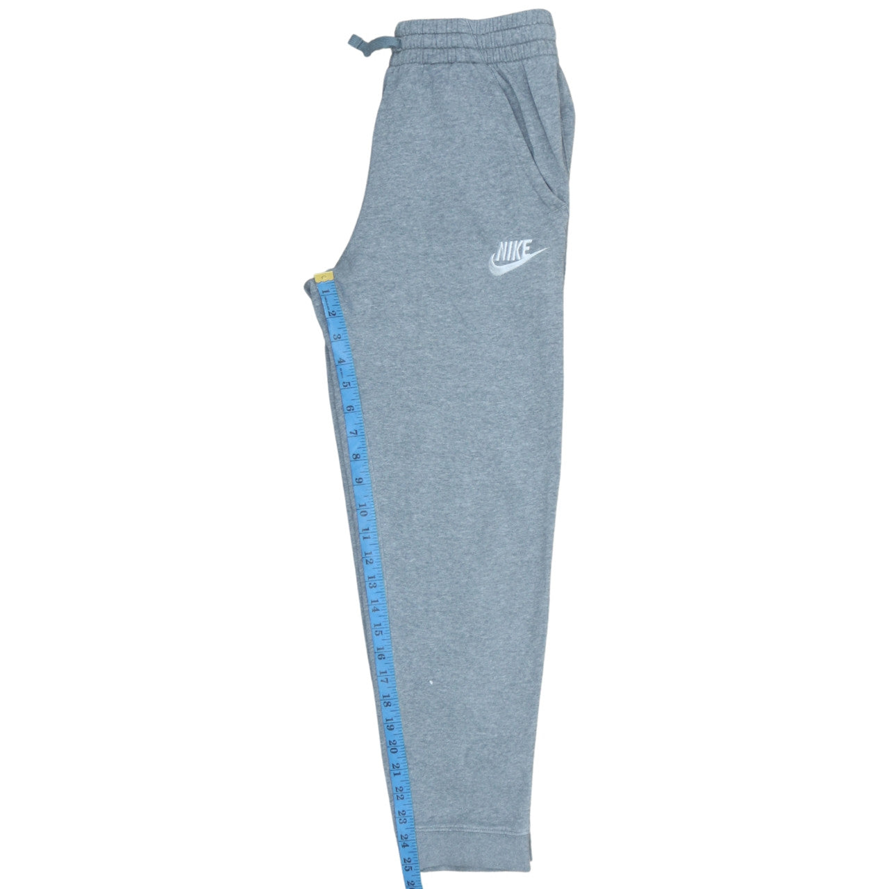 Nike Boys Grey Jogger Sweatpants L Size Elastic Waist Cotton Blend