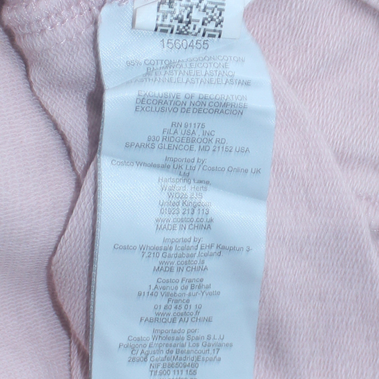 FILA Mens Pink Crew Neck Long Sleeve Pullover Sweatshirt Size S