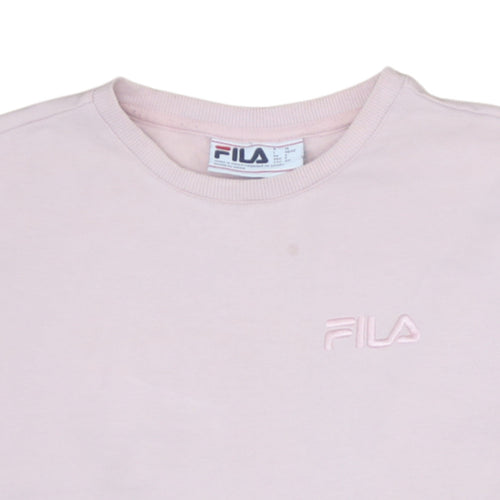 FILA Mens Pink Crew Neck Long Sleeve Pullover Sweatshirt Size S