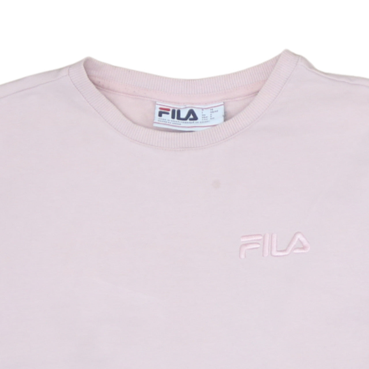 FILA Mens Pink Crew Neck Long Sleeve Pullover Sweatshirt Size S