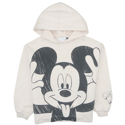 ZARA Girls Beige Disney Mickey Mouse Pullover Hoodie 13-14 Years