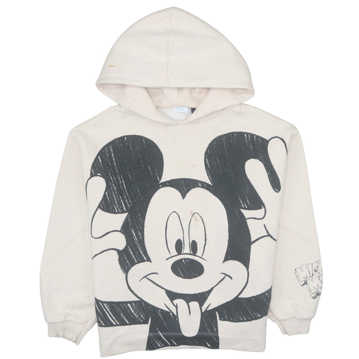 ZARA Girls Beige Disney Mickey Mouse Pullover Hoodie 13-14 Years