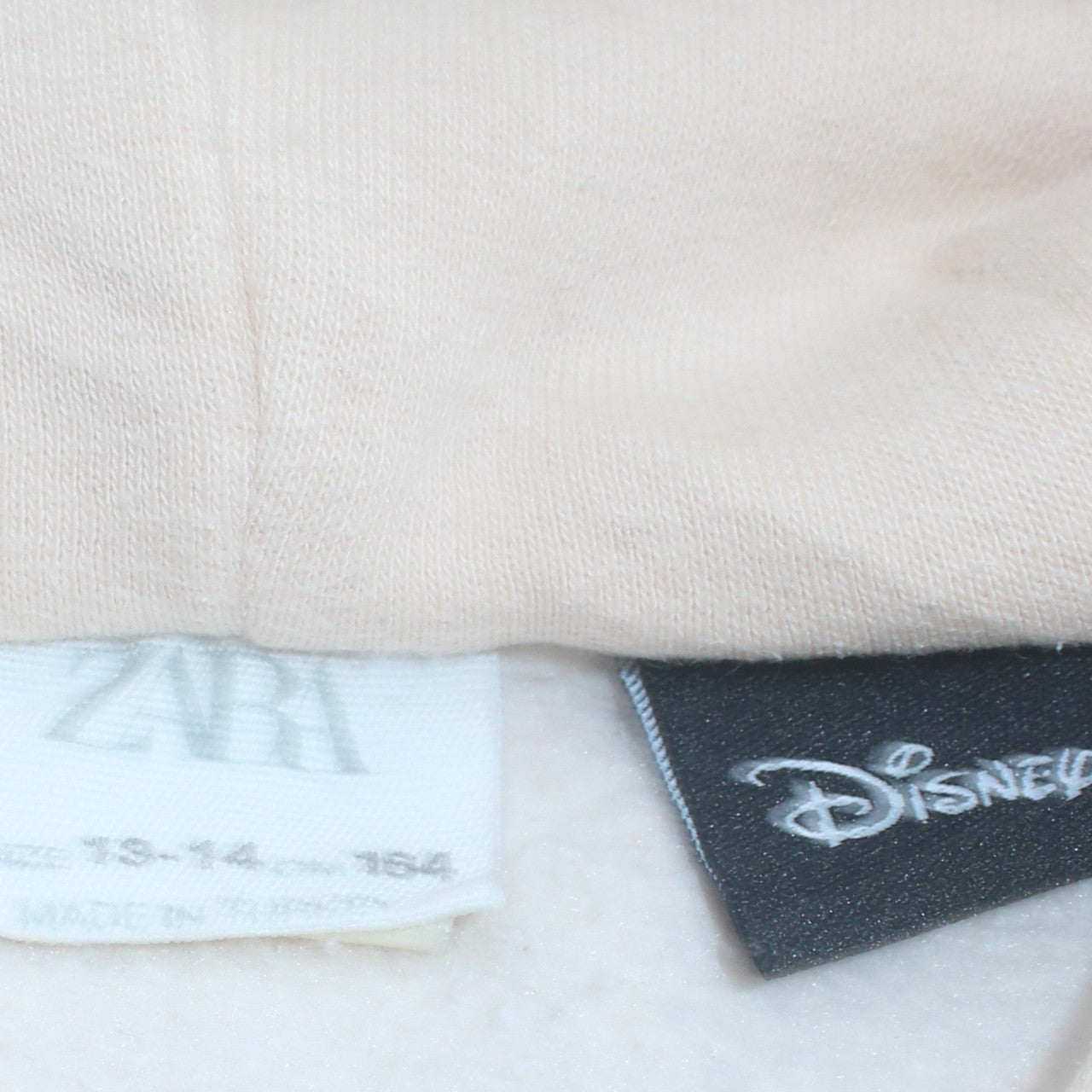 ZARA Girls Beige Disney Mickey Mouse Pullover Hoodie 13-14 Years