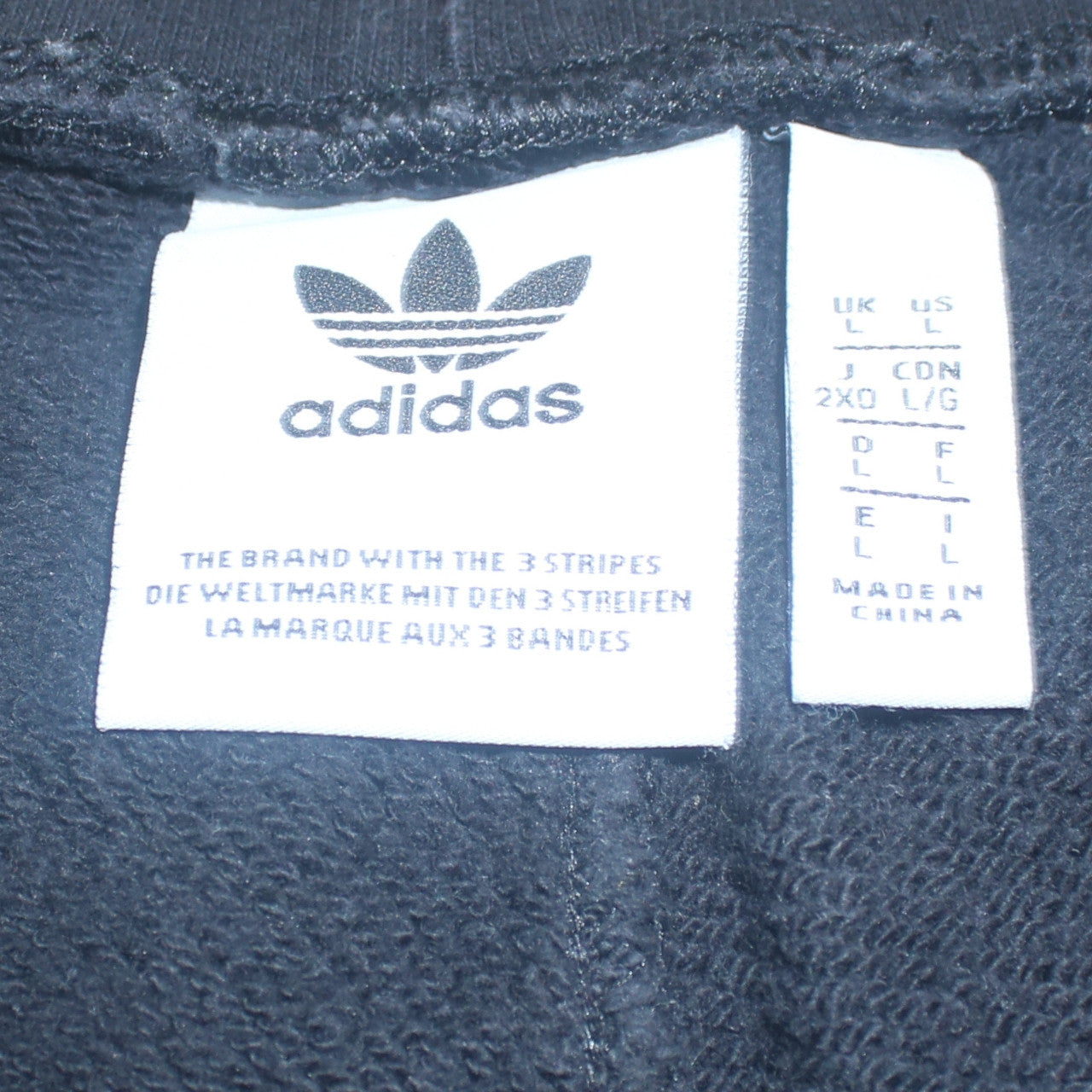 Adidas Men's Black Joggers L Regular Fit Fleece Tapered Sportswear