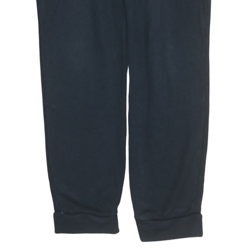Adidas Men's Black Joggers L Regular Fit Fleece Tapered Sportswear