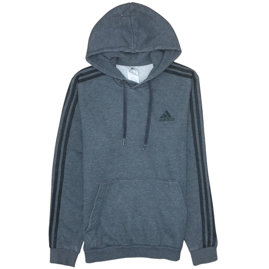 Adidas Men’s Grey Pullover Hoodie S Regular Fit Sportswear