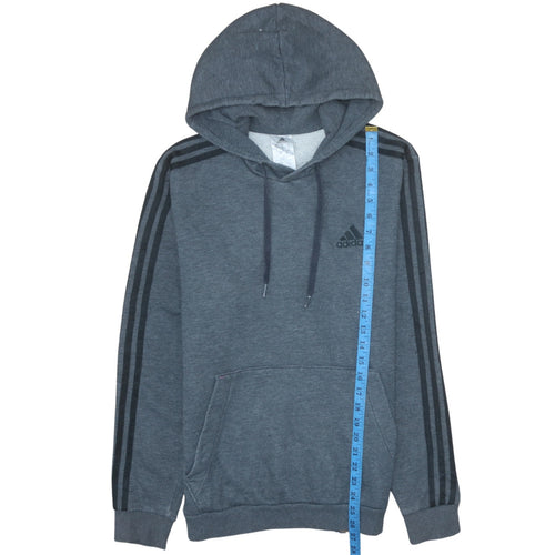 Adidas Men’s Grey Pullover Hoodie S Regular Fit Sportswear