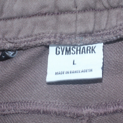 Gymshark Men's Grey Cotton Joggers L Regular Fit