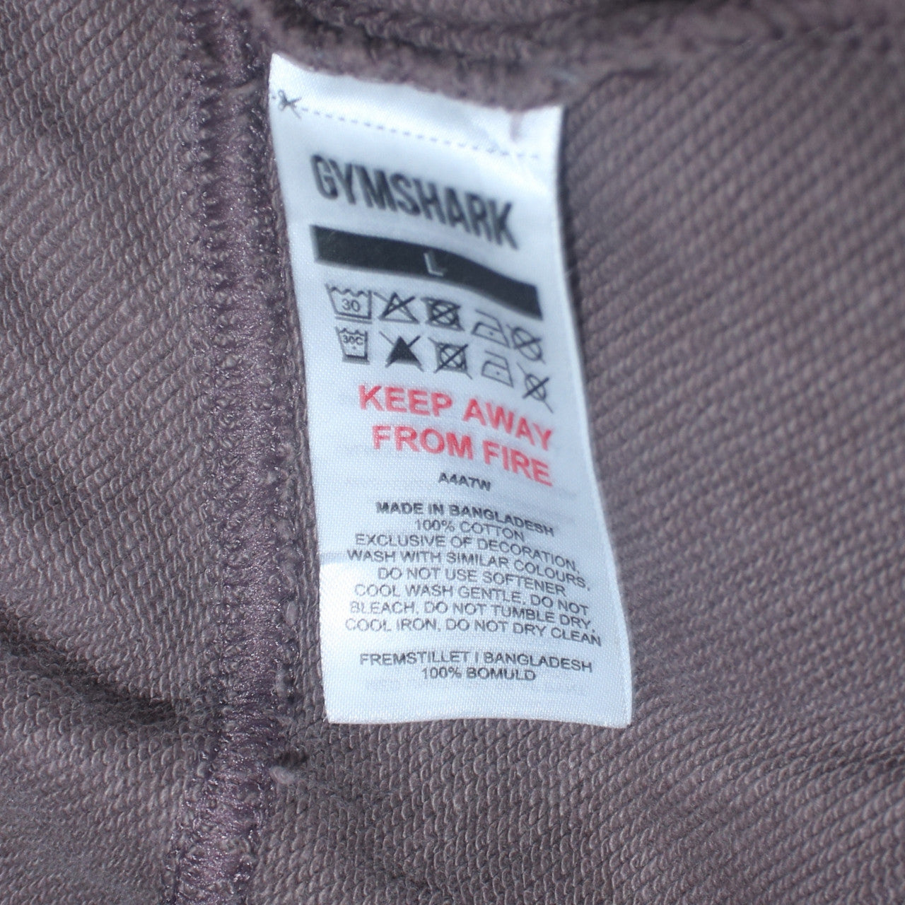 Gymshark Men's Grey Cotton Joggers L Regular Fit