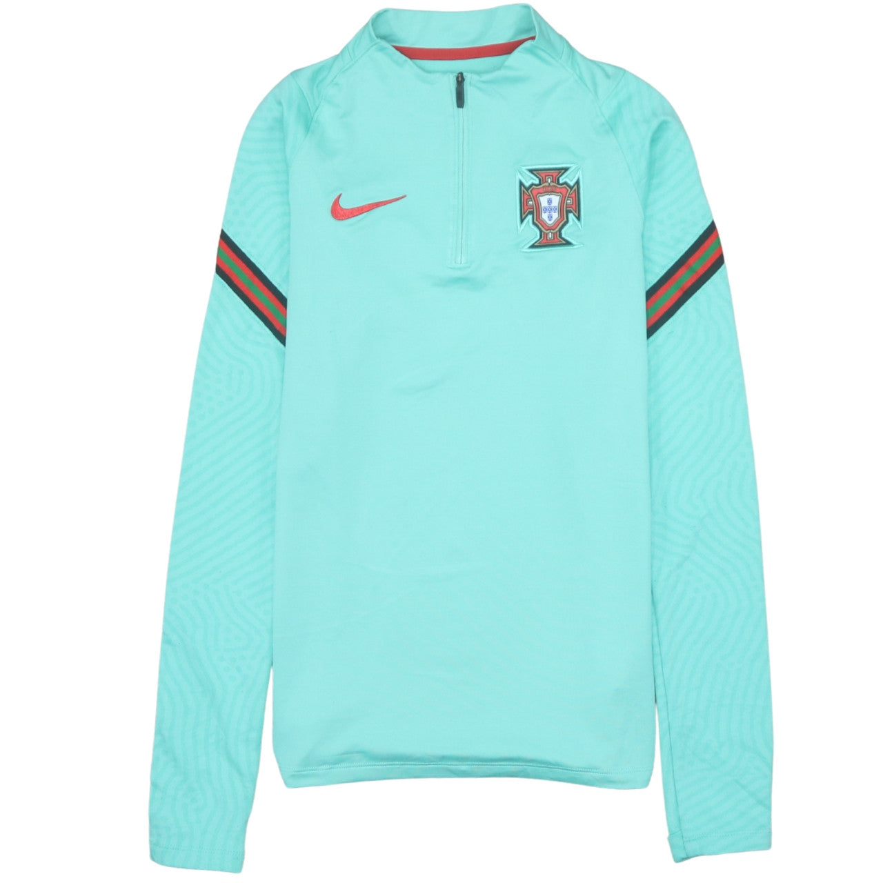Nike Boys Green XL Portugal Dri-FIT 1/4 Zip Football Training Top