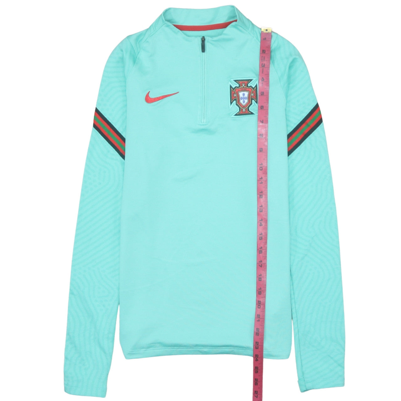 Nike Boys Green XL Portugal Dri-FIT 1/4 Zip Football Training Top