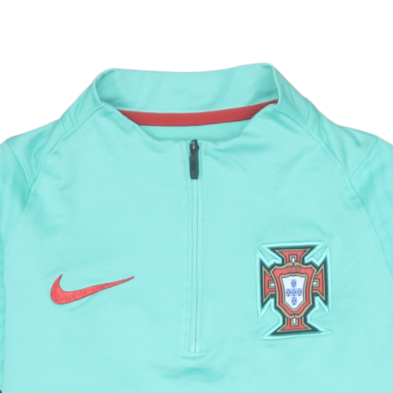 Nike Boys Green XL Portugal Dri-FIT 1/4 Zip Football Training Top
