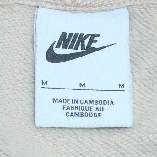 Nike Women’s Beige Pullover Hoodie Medium Cotton Blend Casual