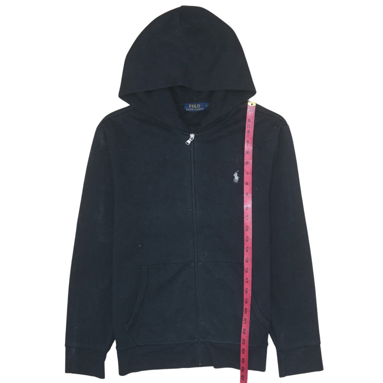 Ralph Lauren Men's Black Full Zip Hoodie M Cotton Blend