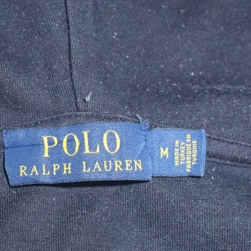Ralph Lauren Men's Black Full Zip Hoodie M Cotton Blend