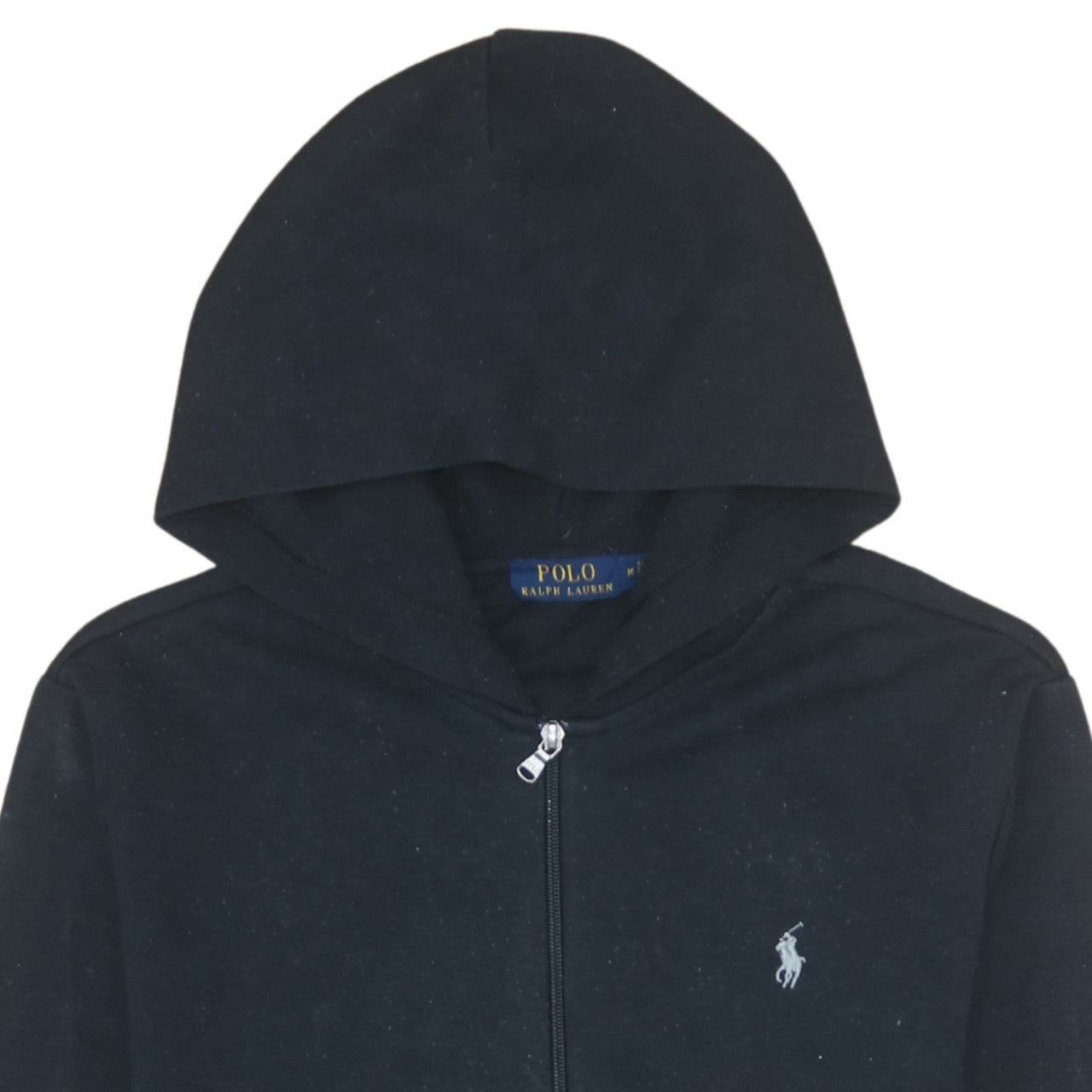 Ralph Lauren Men's Black Full Zip Hoodie M Cotton Blend