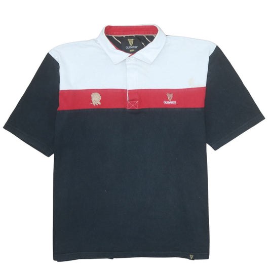 Guinness Men's Multicoloured XL Rugby Style Polo Shirt 100% Cotton