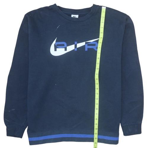 Nike Men’s Blue AIR Logo Pullover Fleece Sweatshirt L