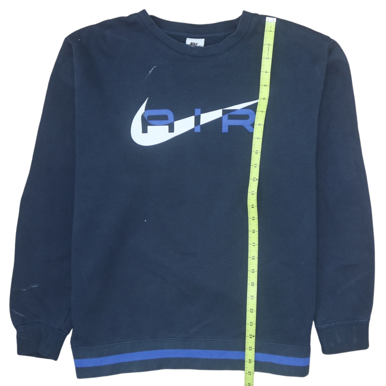 Nike Men’s Blue AIR Logo Pullover Fleece Sweatshirt L
