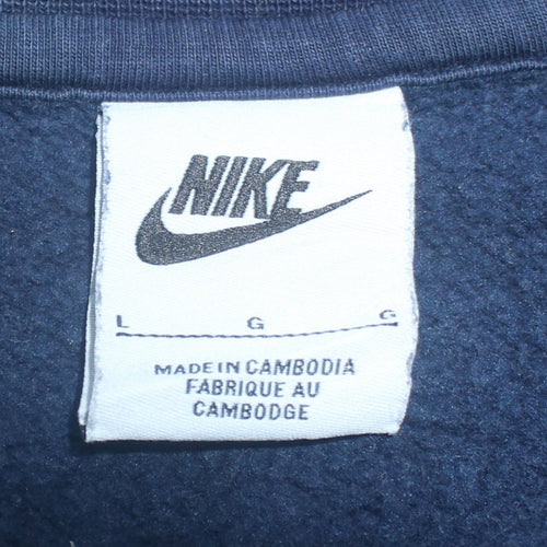 Nike Men’s Blue AIR Logo Pullover Fleece Sweatshirt L