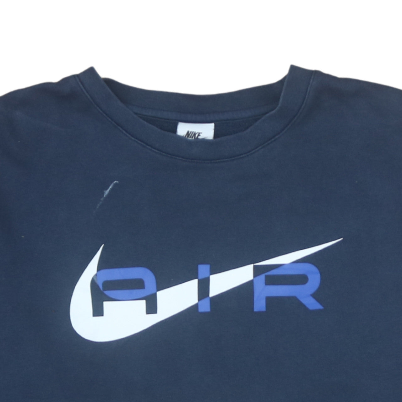 Nike Men’s Blue AIR Logo Pullover Fleece Sweatshirt L