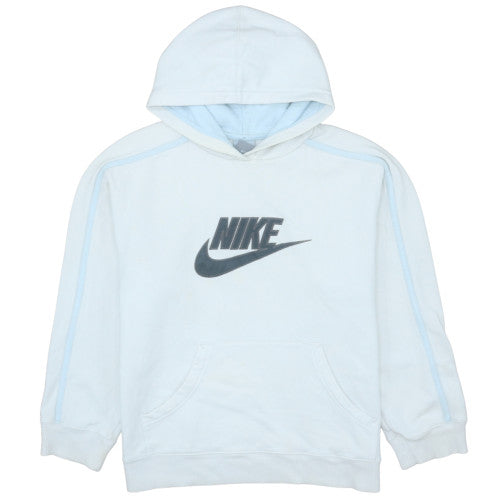 Nike Boys White Hoodie 14-16 Years Pullover Logo Sweatshirt