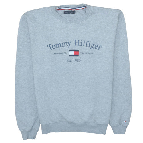 Tommy Hilfiger Men's Grey Medium Crew Neck Pullover Sweatshirt
