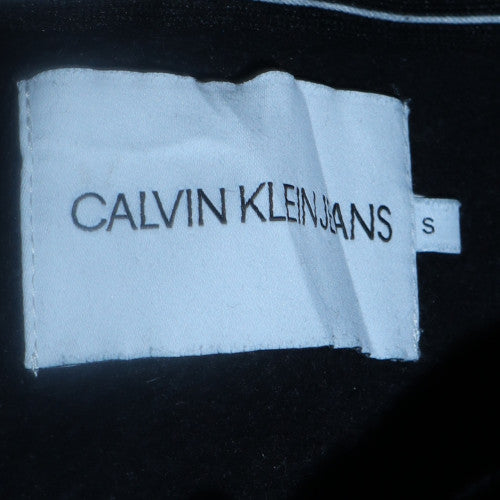 Calvin Klein Jeans Men's Black Pullover Hoodie Small Embroidered Logo