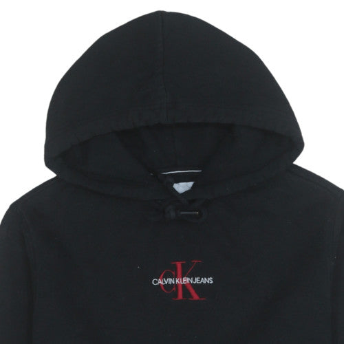 Calvin Klein Jeans Men's Black Pullover Hoodie Small Embroidered Logo