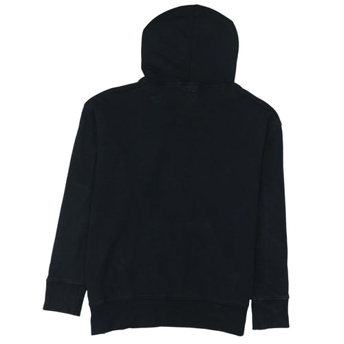Adidas Women Black Small Pullover Hoodie 3-Stripes Logo Cotton Blend