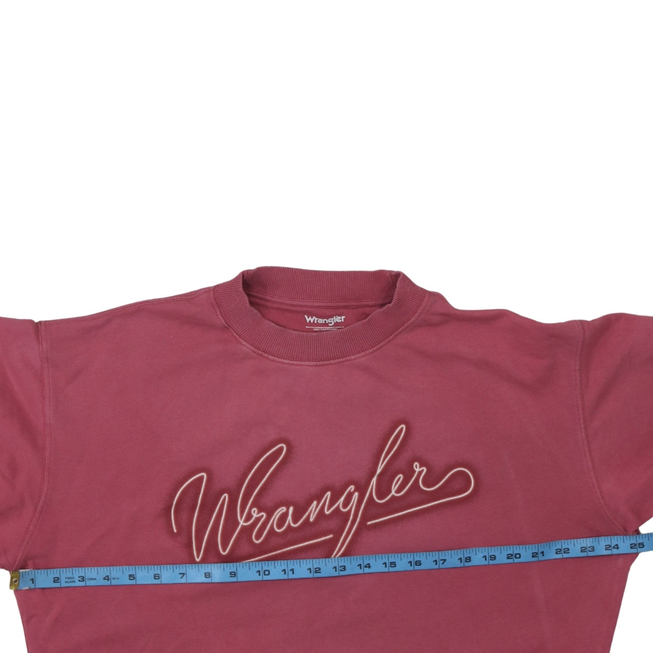 Wrangler Womens Pink Logo Crew Neck Sweatshirt Size M Cotton Casual