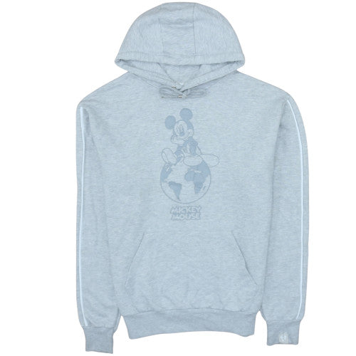 Disney Women Grey Mickey Mouse Organic Cotton Pullover Hoodie M