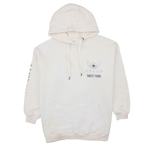 Disney Women XS Beige Stitch Hoodie Pullover Sweatshirt