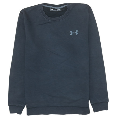 Under Armour Men's Black Medium Pullover Sweatshirt Crew Neck Fitted