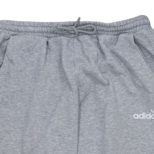Adidas Womens Grey Sweatpants Size 12 Jogger Style Drawstring Waist