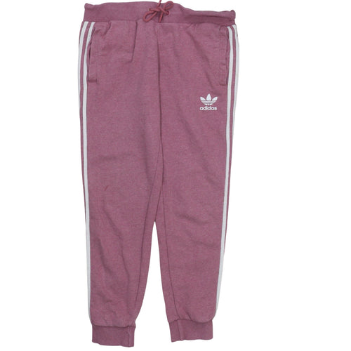 Adidas Womens Mauve Sweatpants Size 14 Jogger Style Cotton Blend