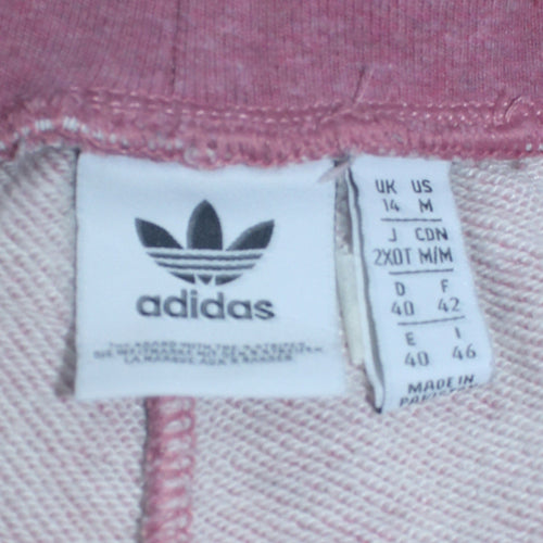 Adidas Womens Mauve Sweatpants Size 14 Jogger Style Cotton Blend