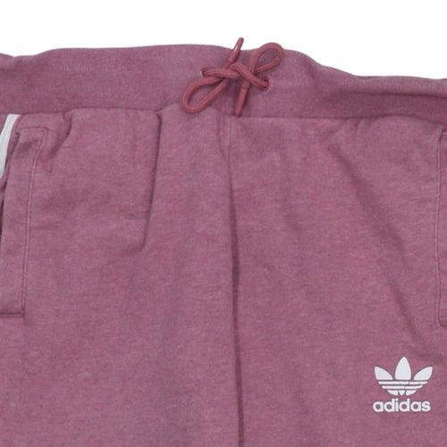 Adidas Womens Mauve Sweatpants Size 14 Jogger Style Cotton Blend