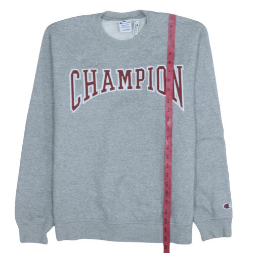Champion Men's Grey Medium Pullover Sweatshirt Embroidered Logo
