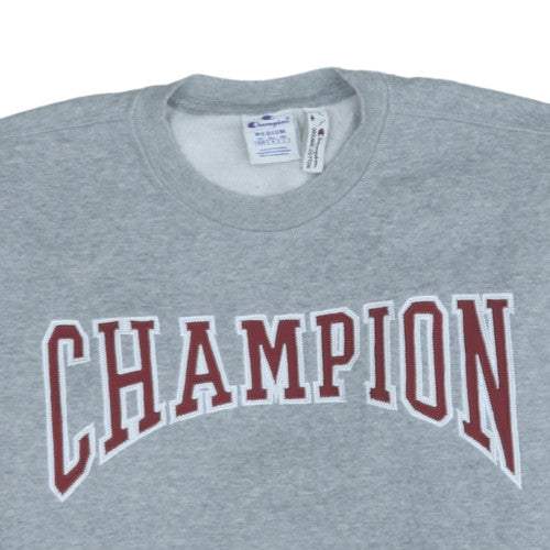 Champion Men's Grey Medium Pullover Sweatshirt Embroidered Logo