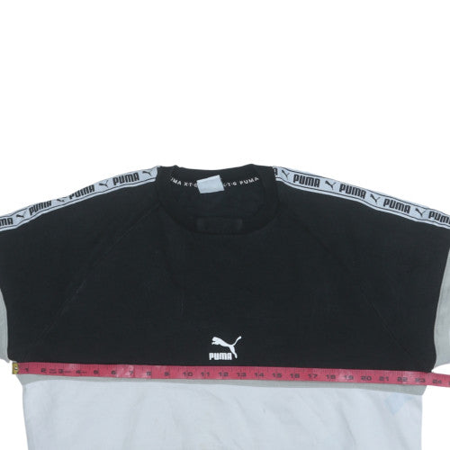 Puma Men's Black Crew Neck Logo Sweatshirt Size M