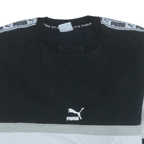 Puma Men's Black Crew Neck Logo Sweatshirt Size M